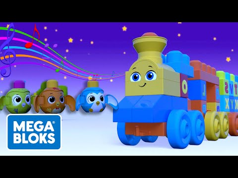 Rinkinys MEGA BLOKS ,,Grojantis traukinys" (50 det.) video