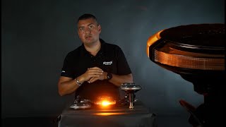 LED maják Strands FireFly Glow 140mm, montáž na magnet, 48 LED, 10-48V, 45W, ECE R65