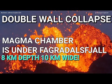 Double Wall Collapse! Magma chamber is under Fagradalsfjall and is 10 km wide! 19.04.24