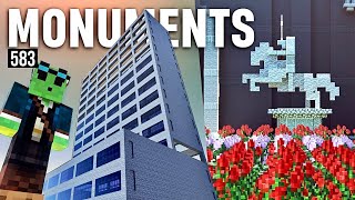 450,000 Subs Statue!/New Building! - Let's Play Minecraft 583