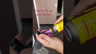 How to refill gas lighter (Gricket) #Shorts