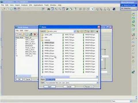 ProEngineer Manufacturing Tool Manager in Wildfire 3.0
