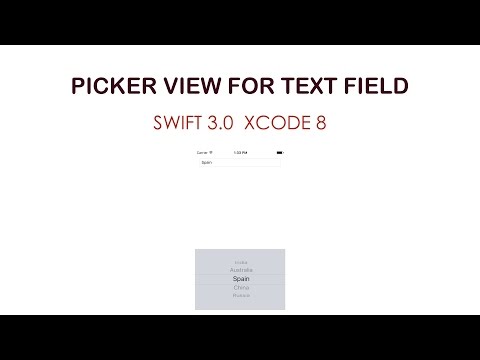 UI Picker View as Input Type for UI Text Field in Swift