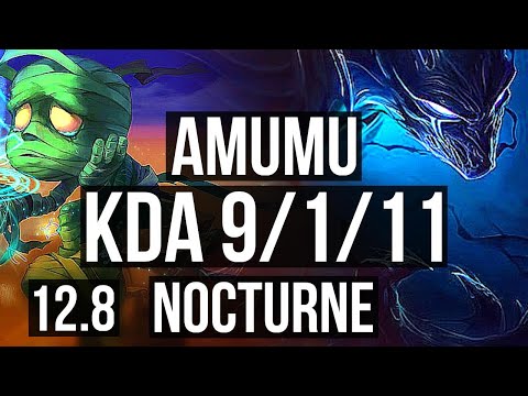 AMUMU vs NOCTURNE (JNG) | 9/1/11, Dominating | EUW Master | 12.8