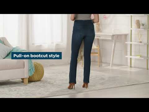 DG2 by Diane Gilman Stretch Twill Knit BootCut Jegging  ...