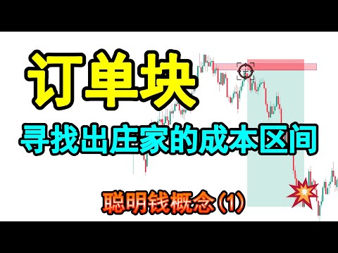【聪明钱概念系列#1】自从学会如何使用订单块来交易，交易对我来说真的变得非常简单|使用订单块(供需区)狙击庄家的成本区|3大步骤轻松画出订单块|实战我是如何使用订单块完成一笔7:1盈亏比的交易
