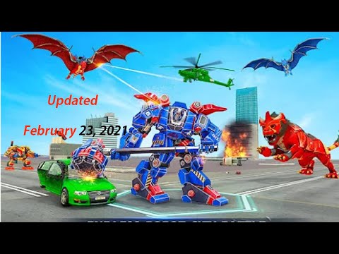 Lion Robot Car Game 2021 – Flying Bat Robot Games #1 | Best Android Gameplay