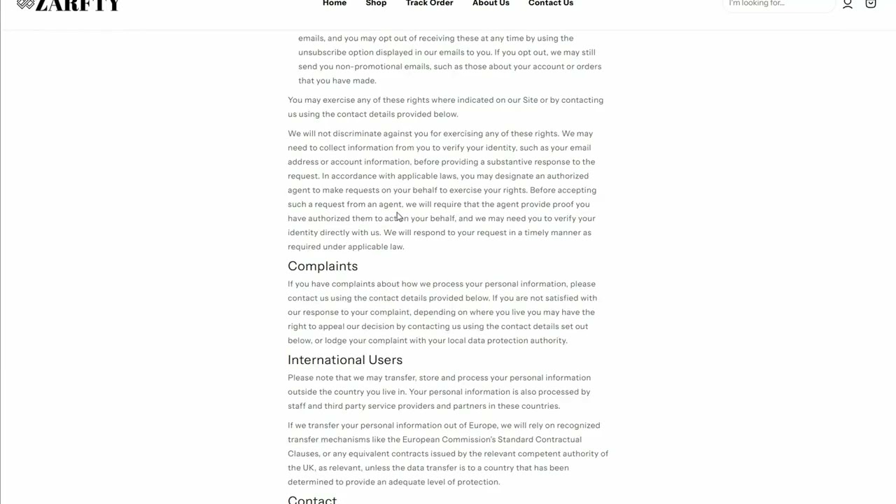 06   GMC Checklist Contact Us, About Us, Privacy & Shipping