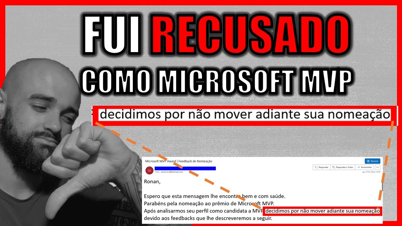 Fui recusado como Microsoft MVP... 😔