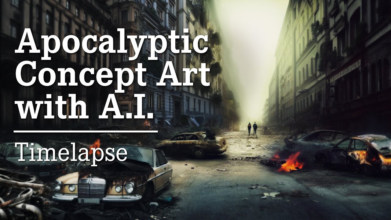 Apocalyptic Scene - Stable Diffusion and Photoshop Timelapse