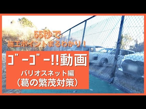 つる性植物「葛（くず）」対策に有効！『バリオスネット』55秒でまとめました！【55秒施工動画】
