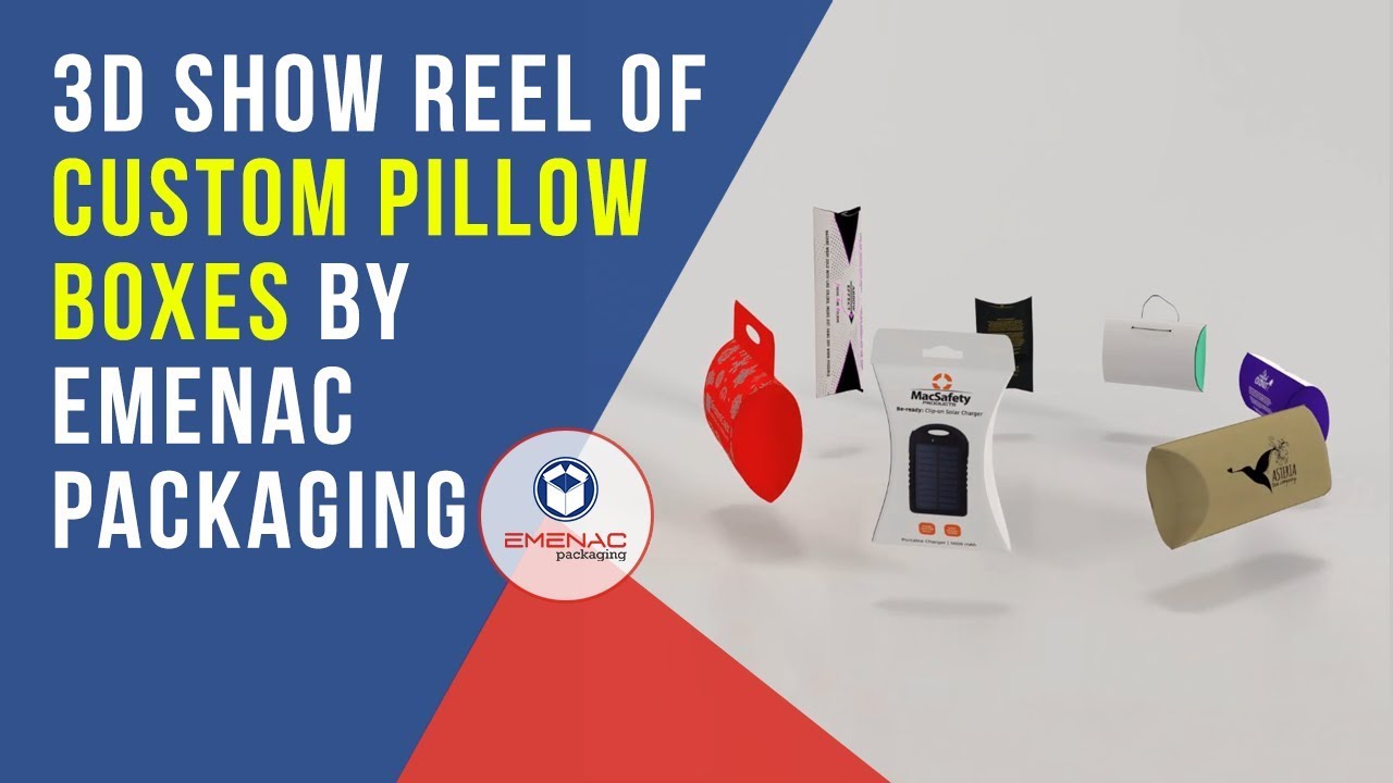 3D Show Reel of Custom Pillow Boxes by Emenac Packaging