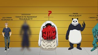 Jujutsu Kaisen Characters Size Comparison