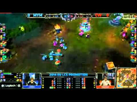 2014 EU LCS Promotion   LoL  CW vs  MYM English Match 1 1 clip7