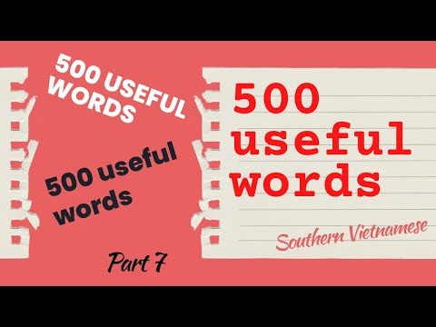 500 useful Vietnamese words - Part 7