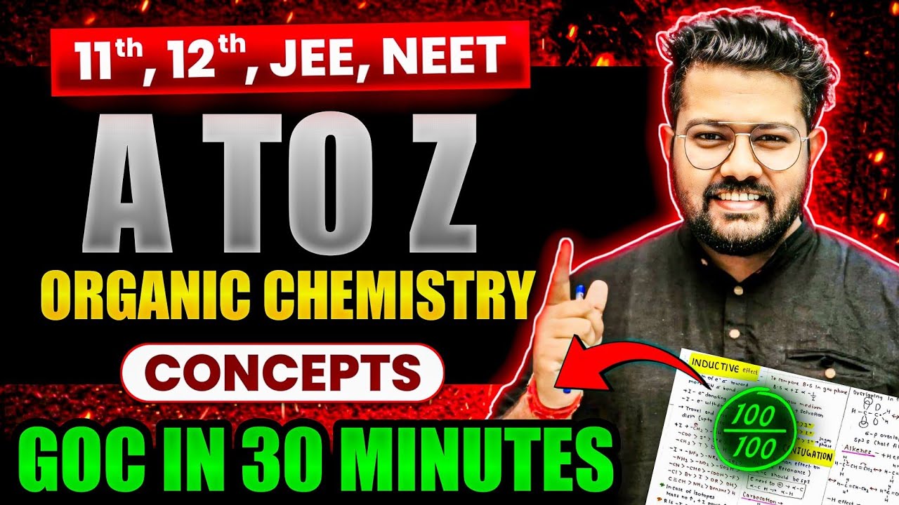 Organic Chemistry Concepts in 30 Minutes | Rapid Revision of GOC | General Organic Chemistry