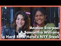 Broadway S Analise Scarpaci Samantha Williams Visit Hard Rock Hotel S NYY Steak Dinner Theatre