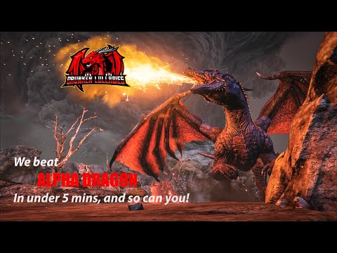 ARK: Awesome THERIZINO army beats ALPHA DRAGON IN 3 MINUTES!