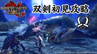 【MHR:SB】ナルガクルガ希少種を初見ソロ双剣で討伐！動きカッコよすぎる…！！