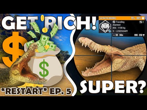 ALBINO DIAMOND CROC on BEST CASH & XP MAP?!? - Call of the Wild "RESTART" PT.5