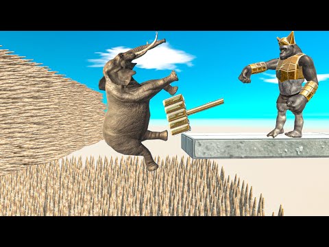 HAMMER Push All Units On Deadly Spikes ► Animal Revolt Battle Simulator