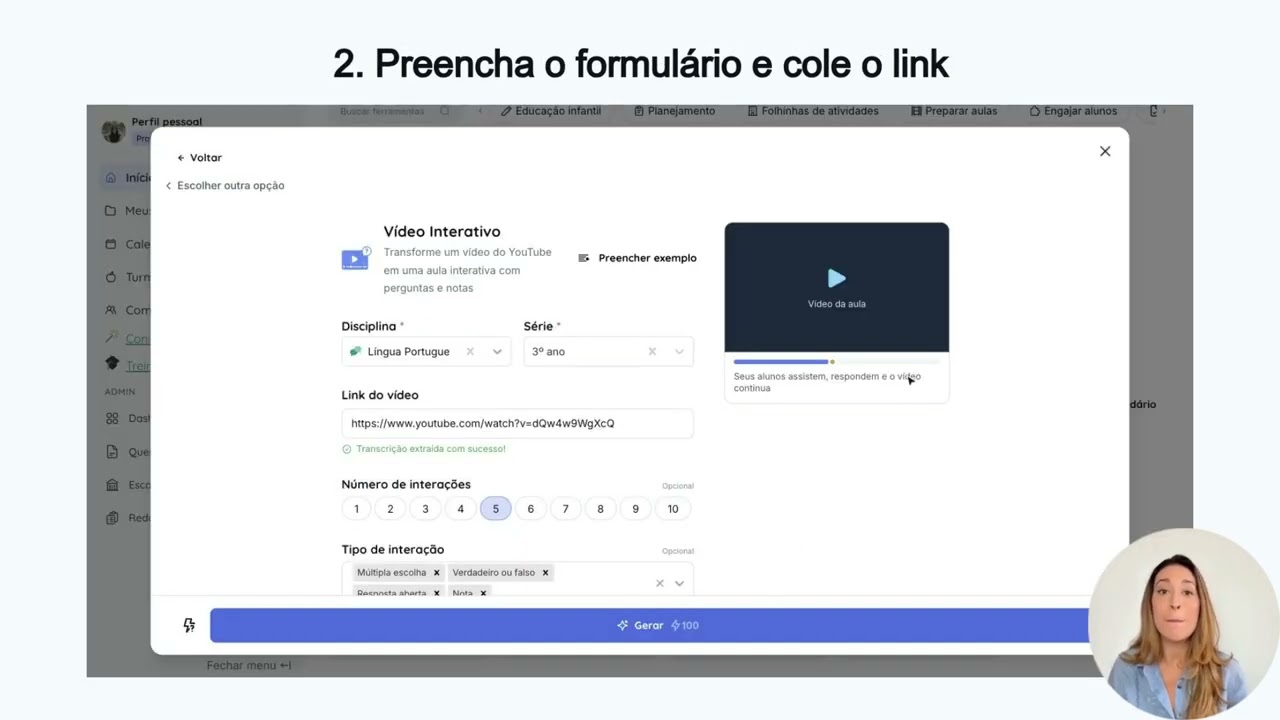 Thumbnail do tutorial em vídeo da Teachy