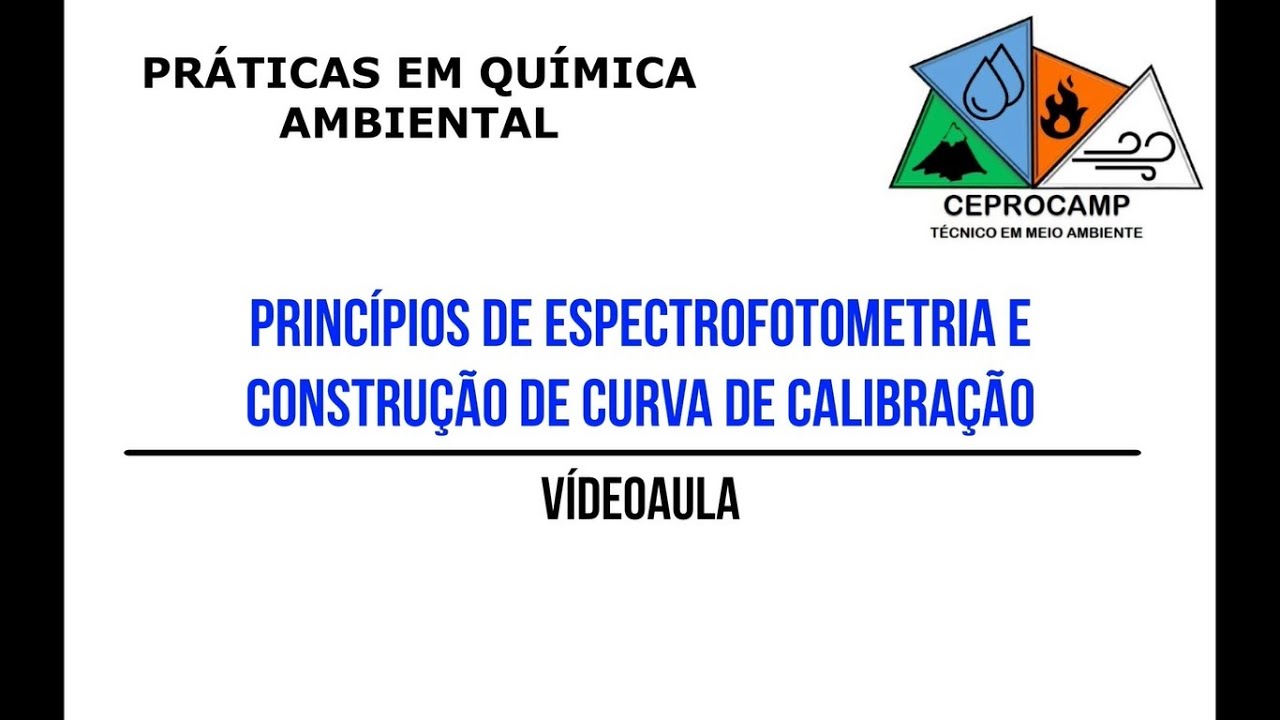 VIDEOAULA: ESPECTROFOTOMETRIA E CURVA DE CALIBRAÇÃO (VEJAM A DESCRIÇÃO, POR FAVOR)
