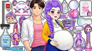 🌸Paper DIY🌸 K-POP DEMON HUNTERS Rumi Mommy🤰+ Skincare + makeup + cooking Blind bag Unboxing ASMR