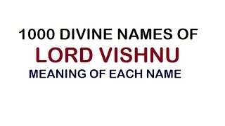 Download lagu 1000 DIVINE NAMES OF LORD VISHNU श र व ष �... mp3