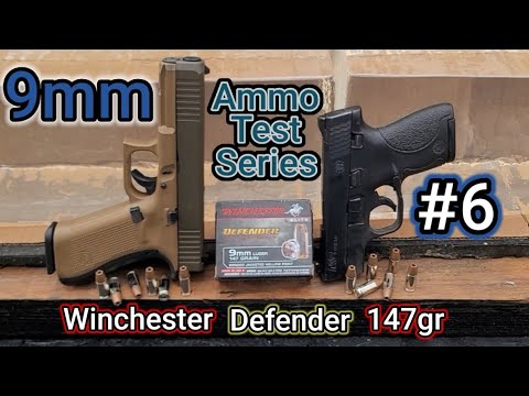 9mm Ammo Testing Series: #6 Winchester 147gr DEFENDER Glock 17 and M\u0026P Shield | Accuracy/Gel