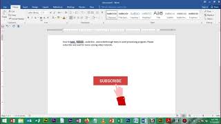How to bold, italicize, underline and strike through texts in Microsoft word