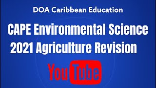 CAPE Environmental Science Unit II Module 1 Revision