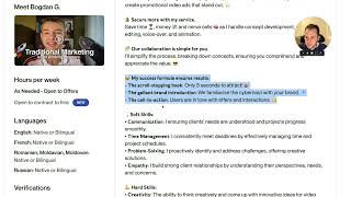 This Upwork Profile Has Potential! After a few tweaks (Freelance Video Editor)