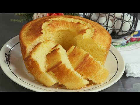 Make this fluffy blender cake in less than 3 minutes! Simple cake recipe.