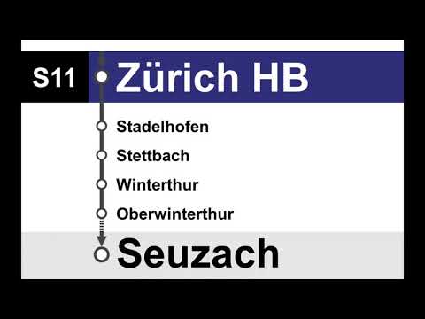 ZVV Ansagen - S11 Aarau – Dietikon – Zürich HB – Winterthur – Seuzach