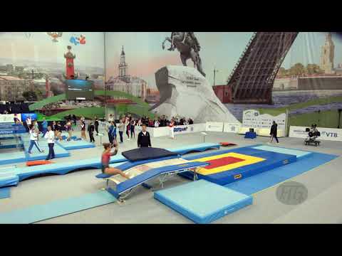 ROUX Laurence (CAN) - 2018 Trampoline Worlds, St. Petersburg (RUS) - Qualification Double Mini R1