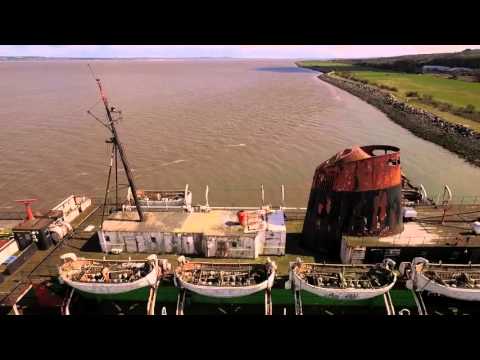 DJI Drone footage: Duke of Lancaster ship, Mostyn & Baggilt Beacon