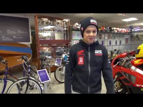 EMX150 European champion Emil Weckman receiving his race bikes for 2016