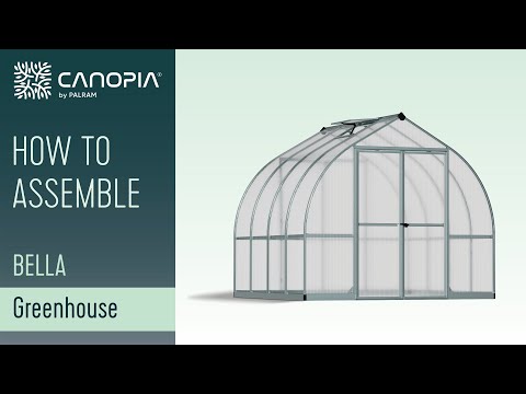 Växthus Canopia by Palram Bella Aluminiumram med UV-Skyddad Polykarbonat & Ventilationsfönster, 8,9 m²