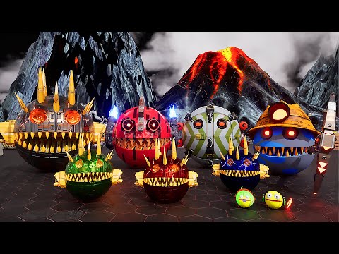 ROBOT PACMAN VS MINER PACMAN VS EVIL PACMAN - LORD OF THE RINGS #monsterpacman #robotpacman #pacman