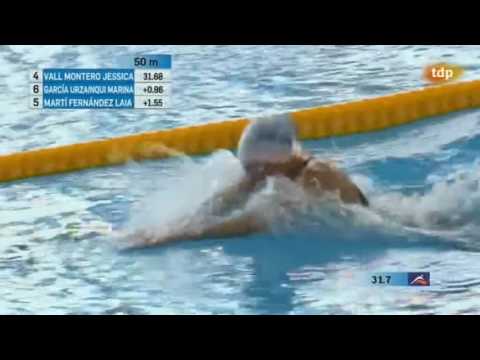 Cto. de España Open Pontevedra 2017. 100 braza femenino. Final A. Récord de España Jessica Vall