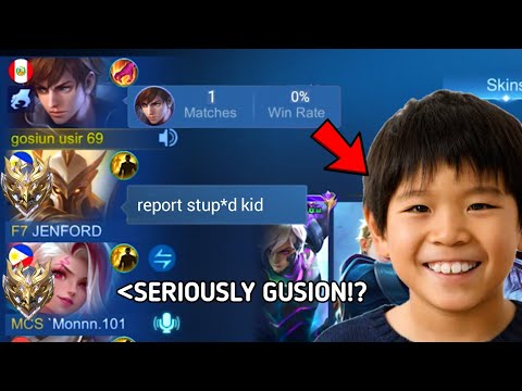 WHEN GLOBAL GUSION PRETEND KID IN IMMORTAL RANK💀 THIS HAPPEN... 
