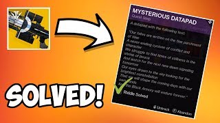 Destiny 2 | How to Solve Mysterious Datapad! How to Beat Mission &amp; Quest That Follows!