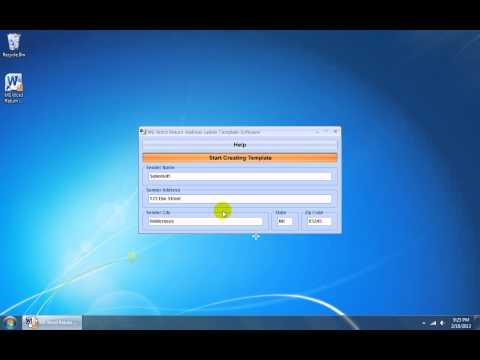 MS Word Return Address Labels Template Software