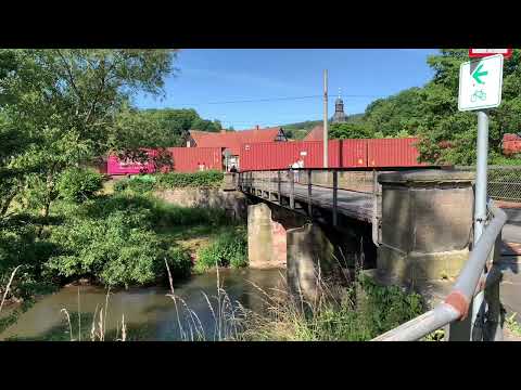 Zugverkehr entlang der Nord-Süd Strecke (Bebra, Unterhaun, Elm, Jossa, Gemünden) Juni 2022