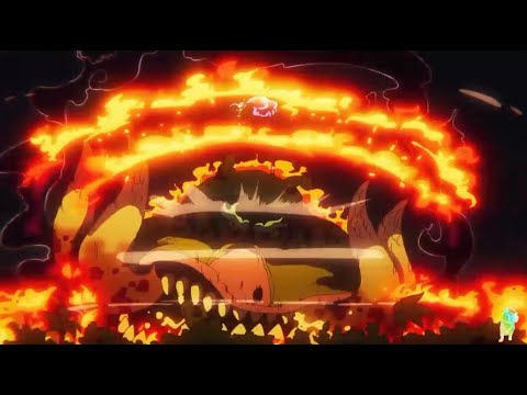 One Piece - Luffy uses red roc on gorosei Warcury!