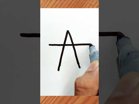 Easy Star Drawing With alphabet ✨️😍💕 #art #drawing #shorts #viral