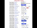 HTML Input Tags List Tutorial For Beginners Web Development