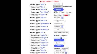 Download lagu HTML Input Tags List Tutorial For Beginners (Web Development) mp3