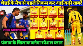 IPL 2021 - Chennai Super Kings Top News | CSK Team Meeting,  CSK vs PBKS Head to Head, Dhoni Plan